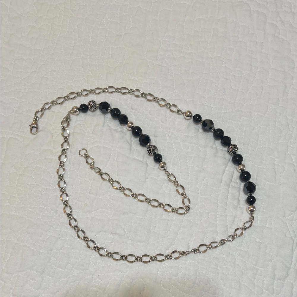 Brighton Black and Silver Chain Necklace